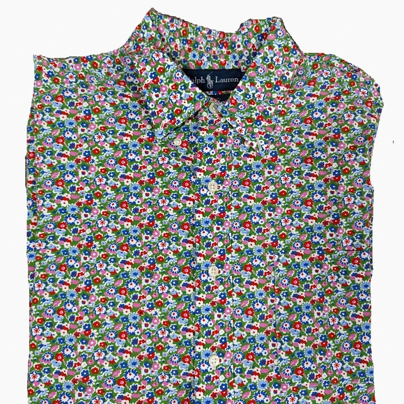 NWOT Ralph Lauren short sleeve button down floral large classic fit. - Picture 2 of 10